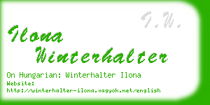ilona winterhalter business card